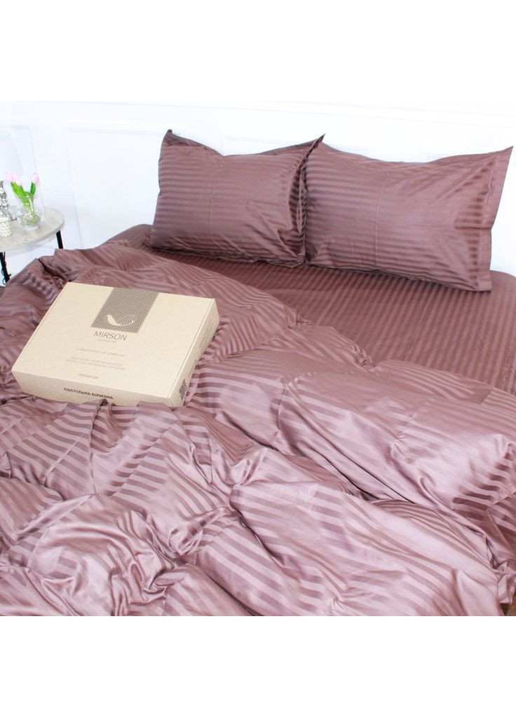 Постельное белье Satin 30-0006DarkBrown 160х220 (m215730) Mirson Satin 30-0006DarkBrown 160х220 Сімейний (366562902)