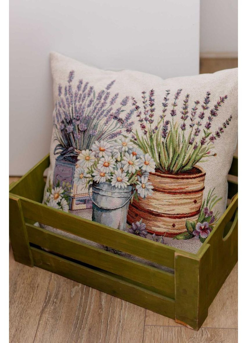 Декоративна наволочка Ромашки 45х45 см для дому весняна подушка гобеленова ProDobro (369365270)