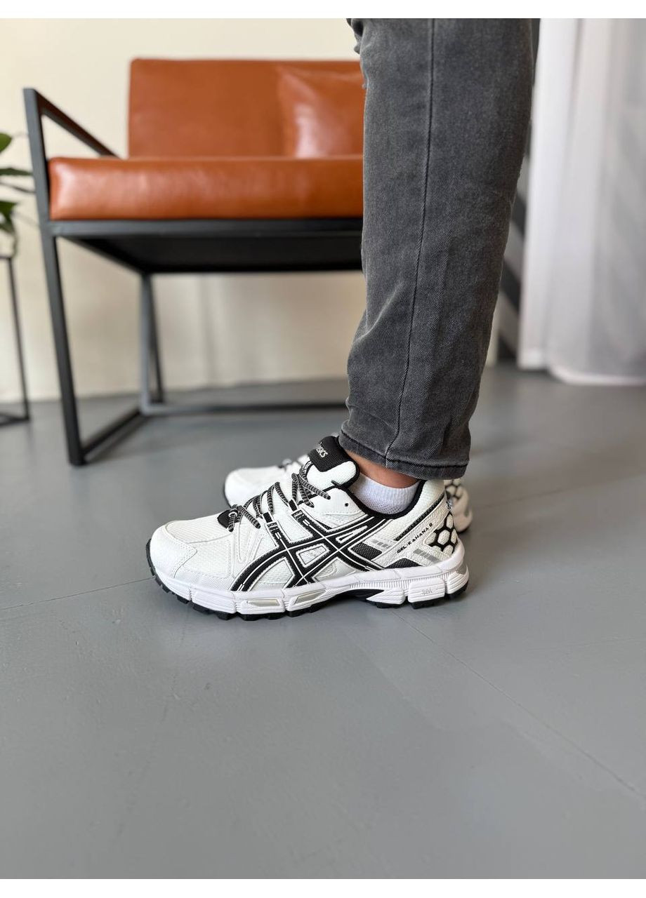 Черные демисезонные кроссовки мужские asics gel-kahana 8 white black асикс гель кахано No Brand