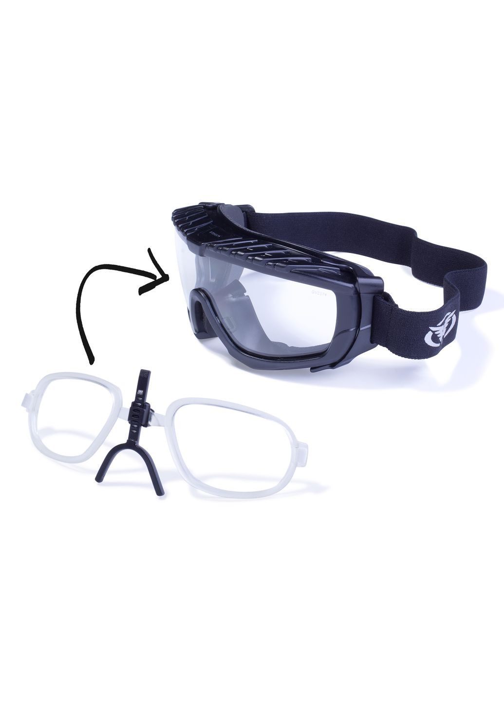 Окуляри захисні з ущільнювачем Ballistech-1+RX (clear) Anti-Fog, прозорі окуляри з діоптрійною вставкою в комплекті Global Vision (324104153)