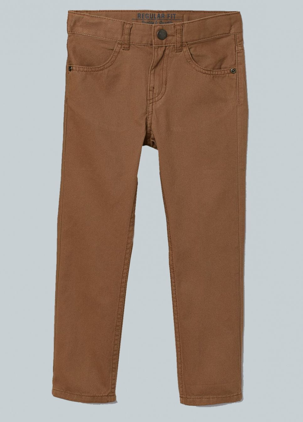 Штани Slim Fit з регульованою талією для хлопчика 0692841-003 коричневий H&M (283608908)