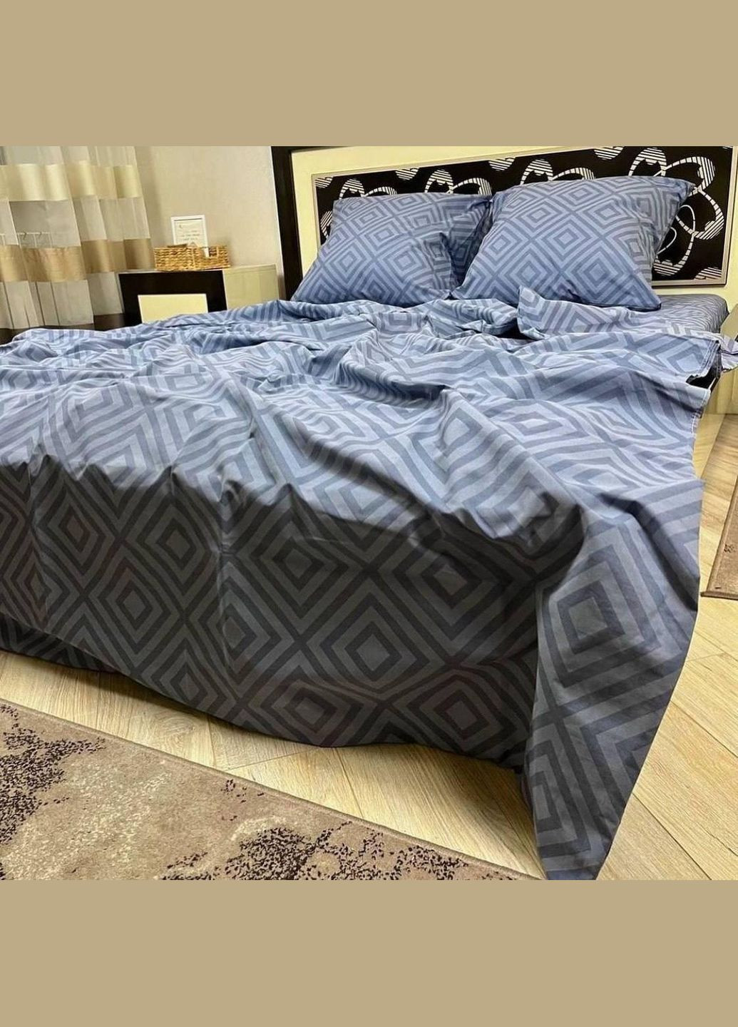 Постільна білизна бавовняна Карат Євро 200 x 220 Бязь Сіра 50 х 70 No Brand (332945951)