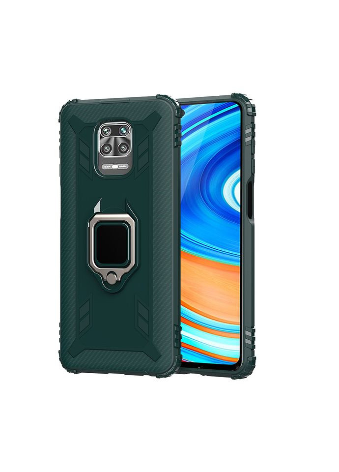 Чохол Carbon Fiber Ring Series для Redmi Note 9S/9 Pro/9 Pro Max Green Lenuo (361903324)