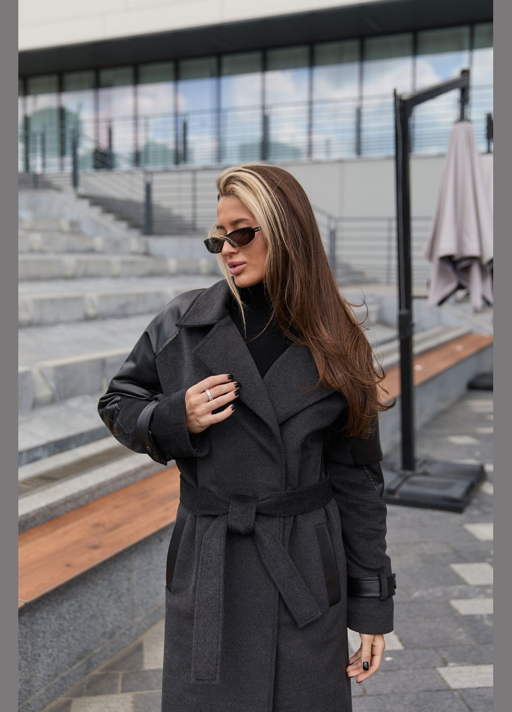 Графитовое зимнее Пальто MN