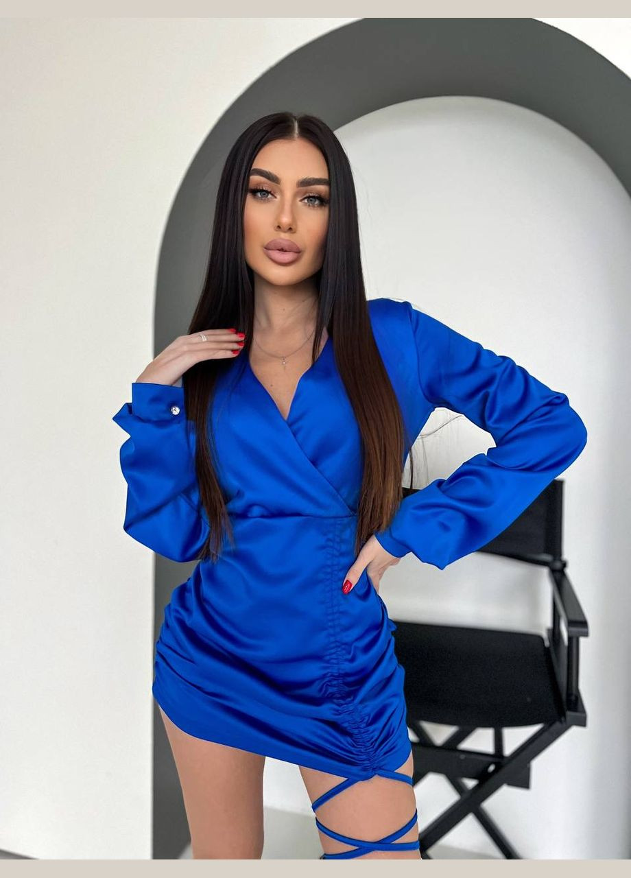 Синее платье Україна однотонное