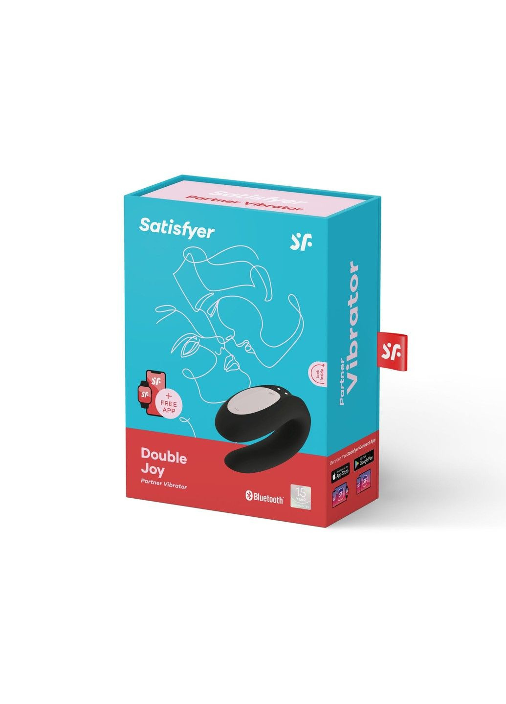 Смарт-вибратор для пар Double Joy Black с широким клиторальным стимулятором Satisfyer (316226210)