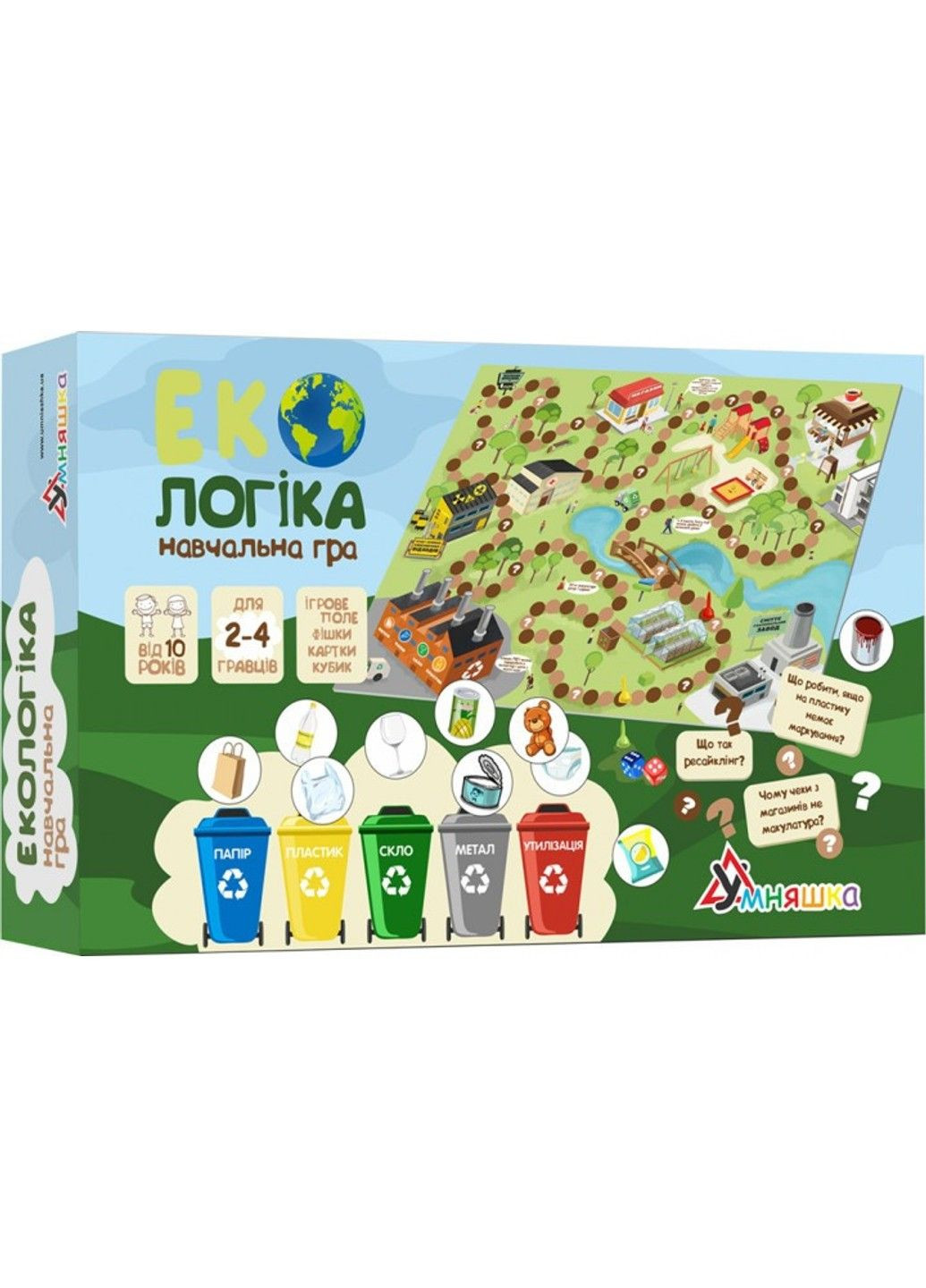 Детская настольная обучающая игра "Экология"(1319-UM) укр. языке УМНЯШКА (333708992)