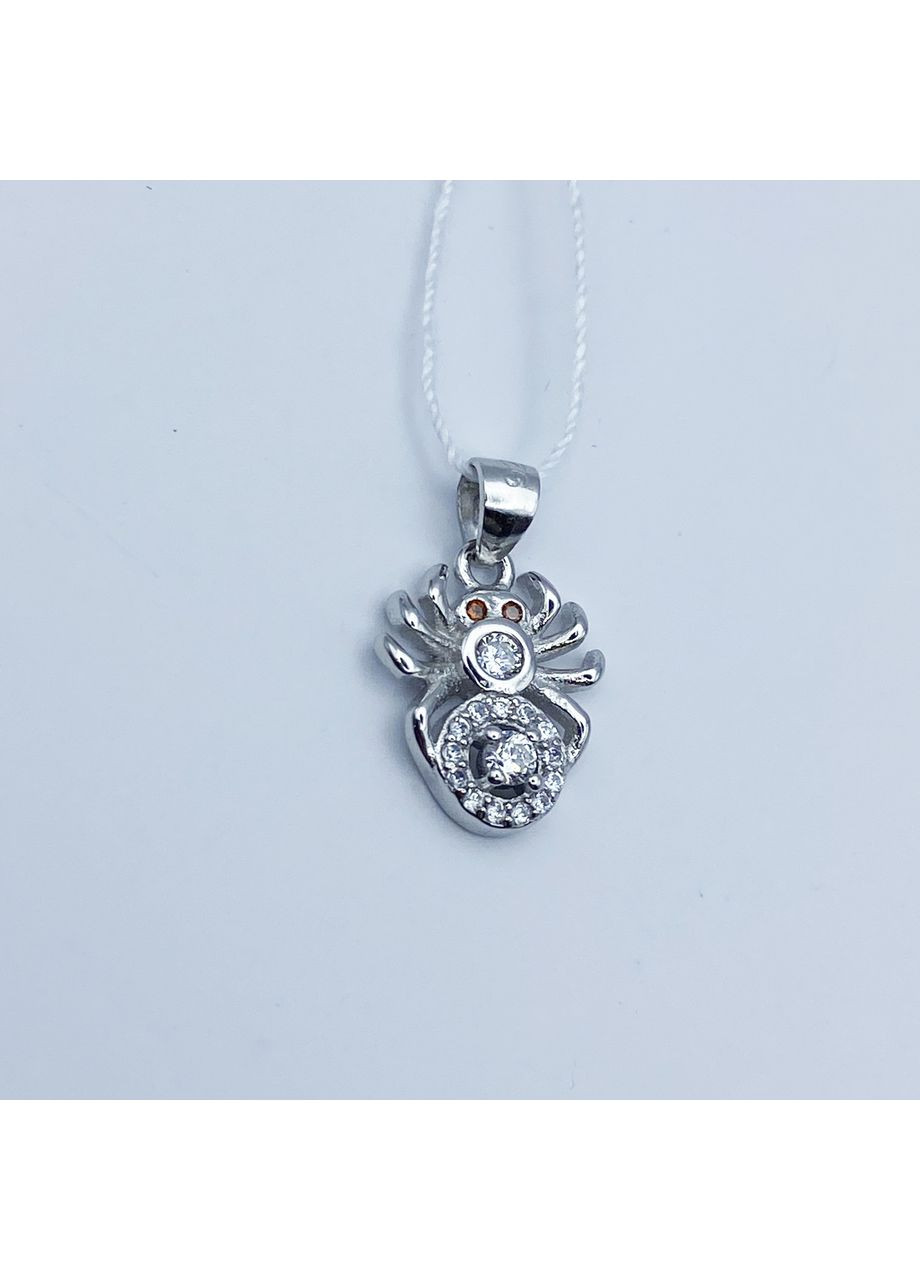 Кулон срібний з кубічним цирконієм "Павук" 1,07 г No Brand (369737794)