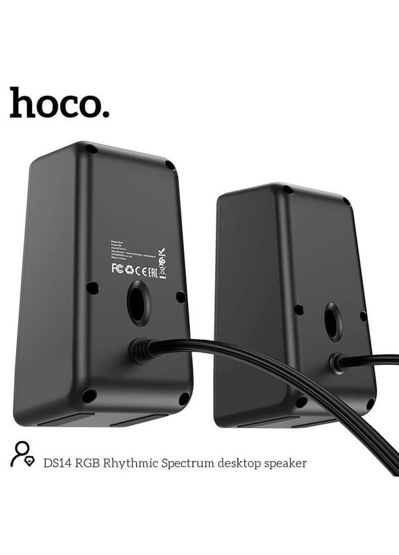 Колонки комп'ютерні DS14 10W підсвітка RGB Rhythmic Spectrum desktop speaker Hoco (293345461)
