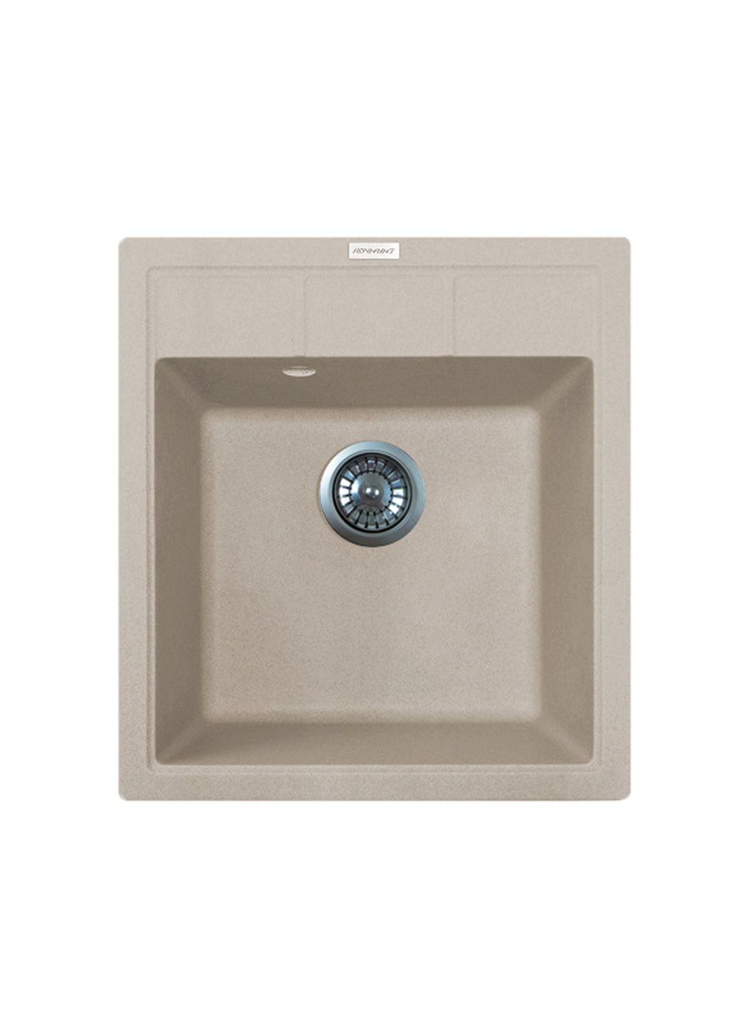 Набор кухонный Brick, искусственный камень, квадрат, без крыльев, 460x515x200мм, чаша - 1, врезная, Avena + смеситель Adamant (370617395)