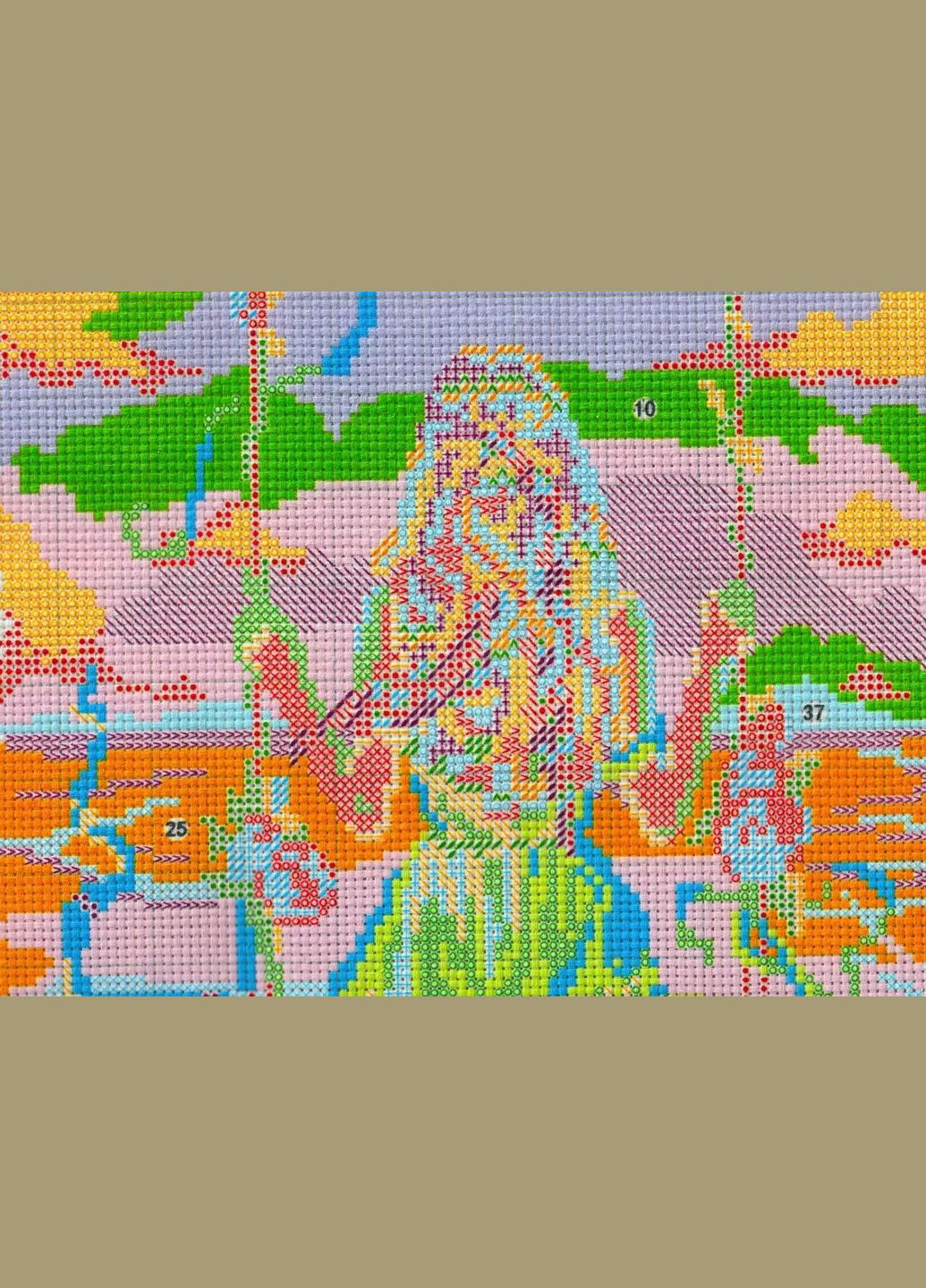 Набір для вишивання за нанесеною на канву схемою "Sea view Girl". AIDA 14CT printed 27*34 см Joy Sunday (313614447)