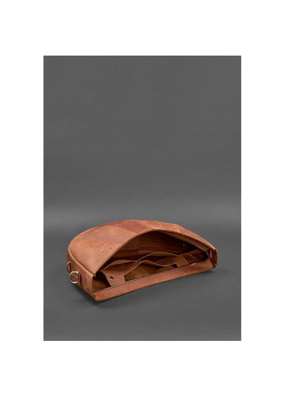 Жіноча шкіряна сумка через плече Круасан світло-коричнева BlankNote (302009110)