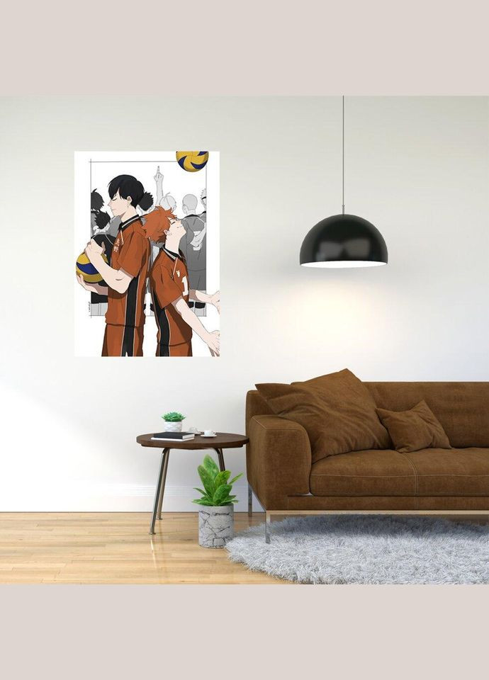 Плакат- с принтом "Haikyuu - Волейбол (спортивная манга аниме) 5" A2 А0 Кавун постер (316209996)