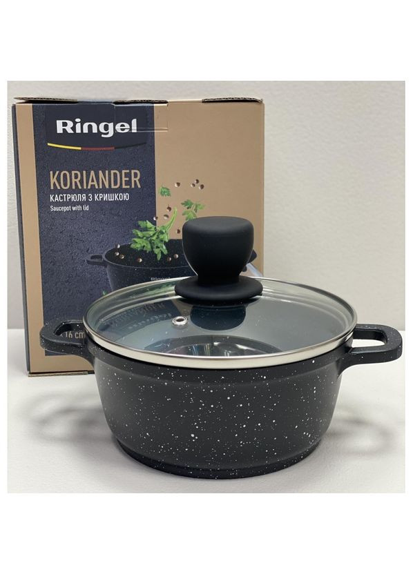 Кастрюля алюминиевая с крышкой 16 см 1,2 л RG-2107-16 Ringel (317203612)