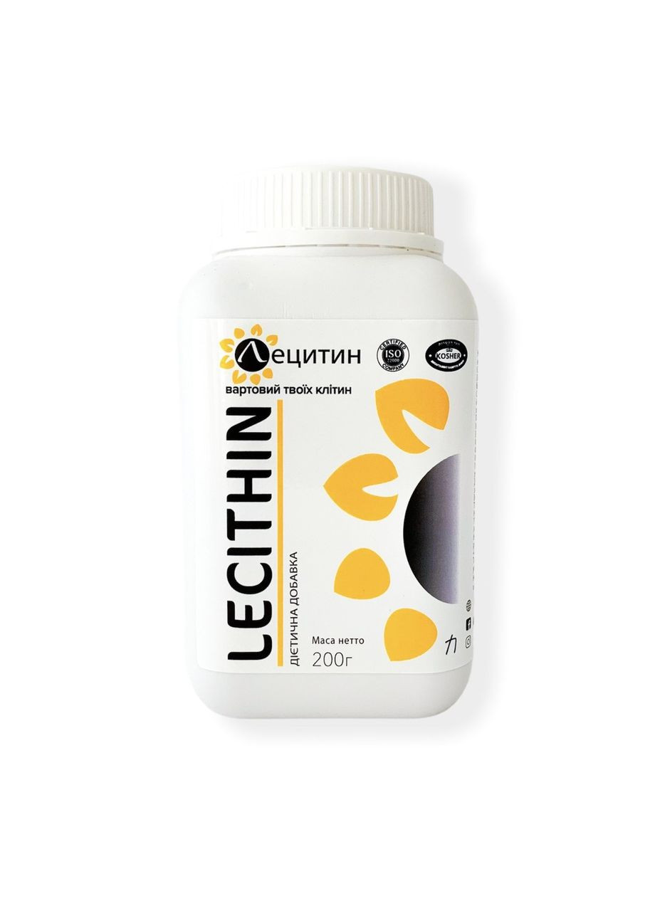 Лецитин соняшниковий, Lecithin, Біолер, 200 грам Bioler (329200240)