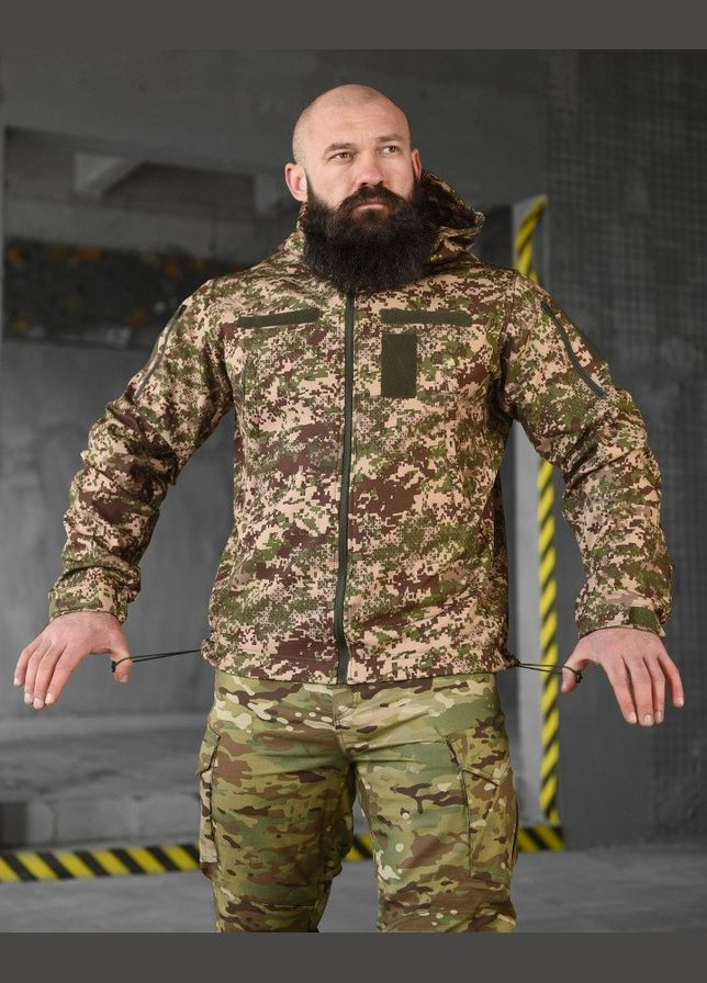 Тактична демісезонна куртка SoftShell хижак No Brand (317243836)