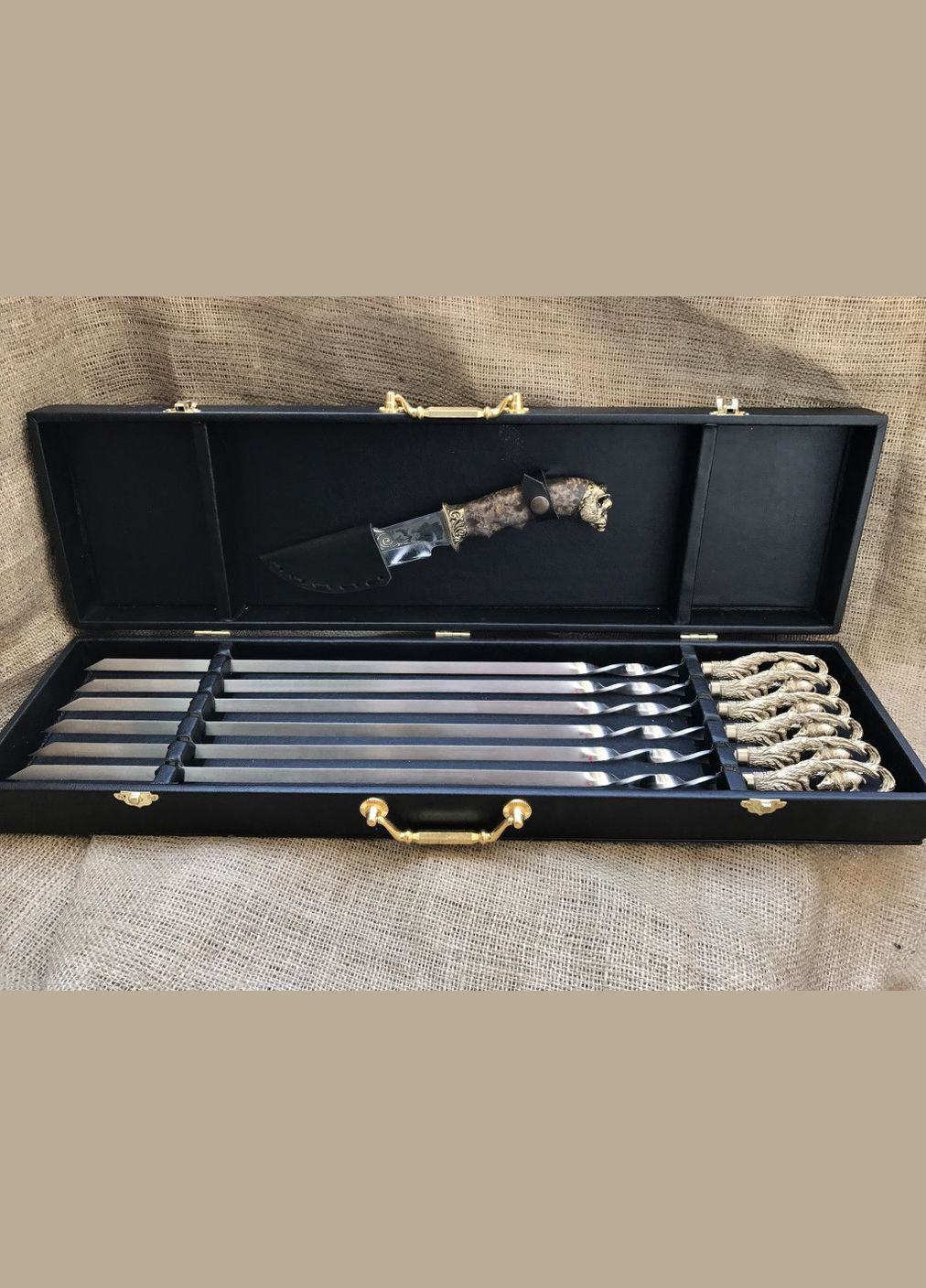 Набор шампуров с ножом Люкс кабан 7 предметов 47330064 NB Art (346530192)