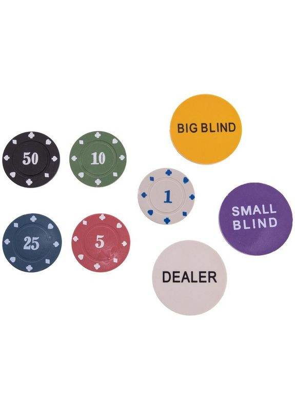 Набор для покера в круглой металлической коробке SP- IG-6616 (240 фишек, с номиналом, 2кол.карт,холст) SP-Sport (361436930)