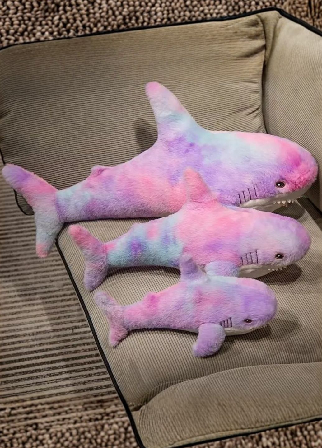 Плюшева акула пастель м'яка іграшка 60 см My Kigu (370850585)