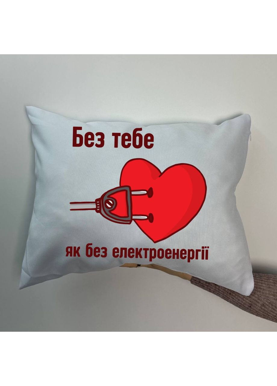 Подушка с принтом плюшевая Ты мой енотик, 35х45 (1773) Hand Made (350942134)