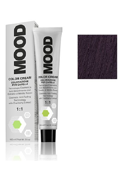 Кремкраска для волос с аммиаком 4/7 Мood Сolor Фиолетовый коричневый, 100 мл Mood (292735837)