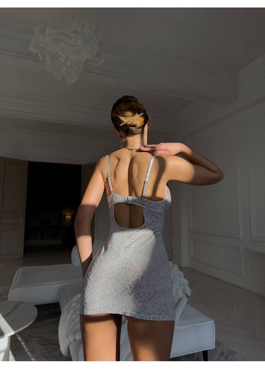 Серая откровенный рубашка леопардовый Vakko без рукава