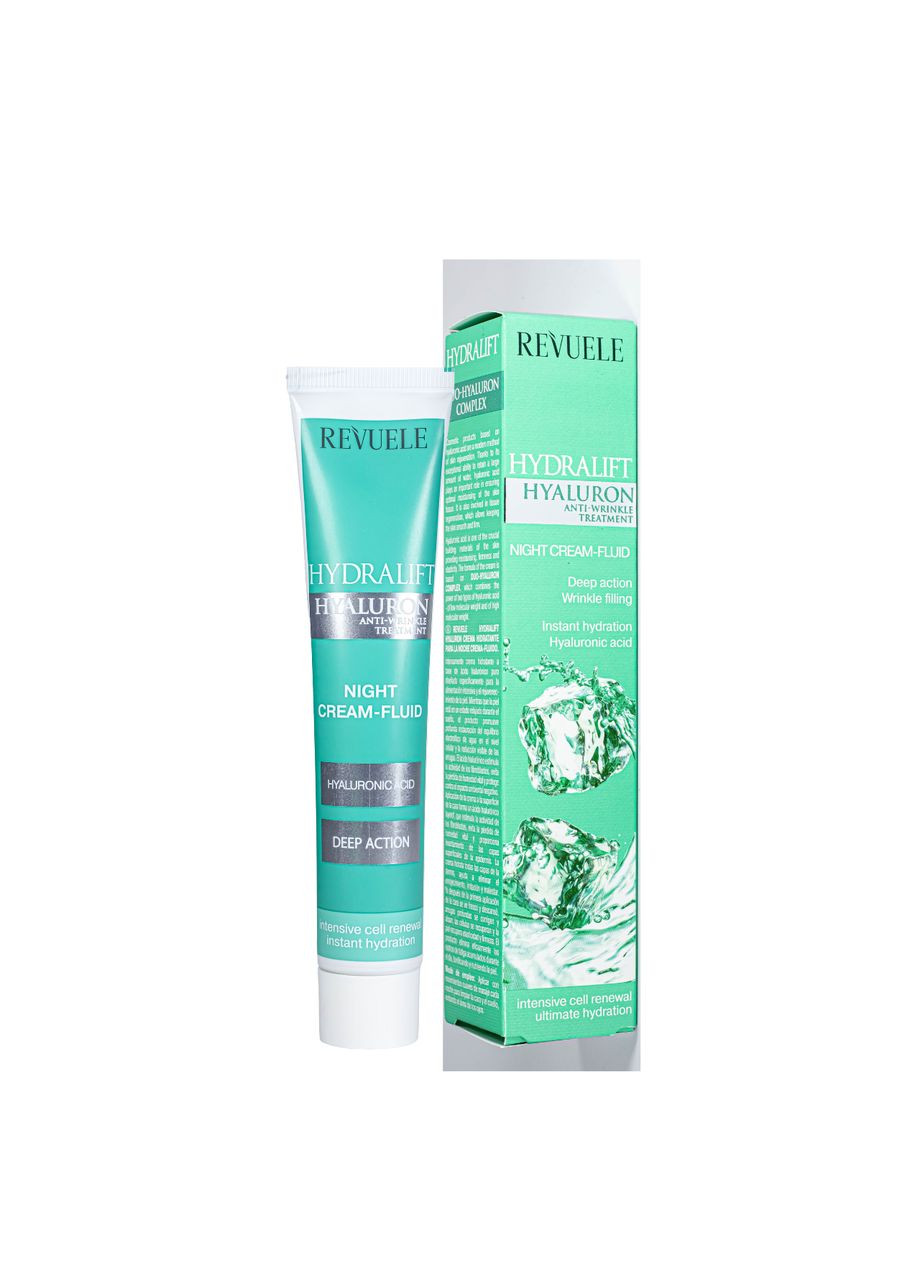 REVUELE Крем флюид для лица ночной Hydralift Hyaluron Night Cream Fluid 50 мл — Крем, Болгария (355312785)