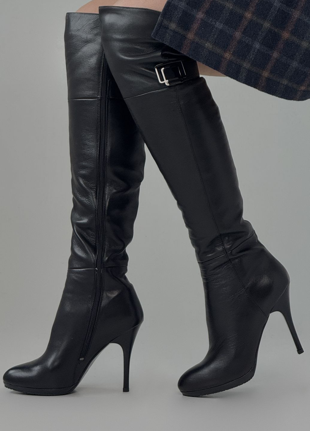 Ботфорти жіночі шкіряні демісезонні Respect (369560386)