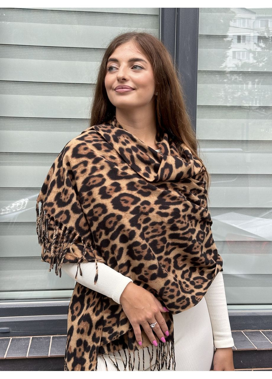 Шарф кашеміровий палантин з леопардовим принтом No Brand (369176257)