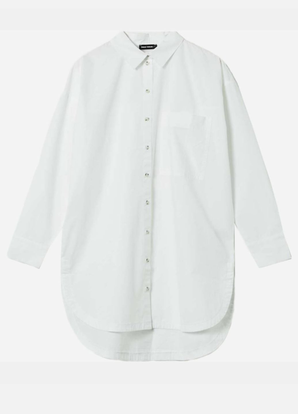 Белая повседневный рубашка No Brand