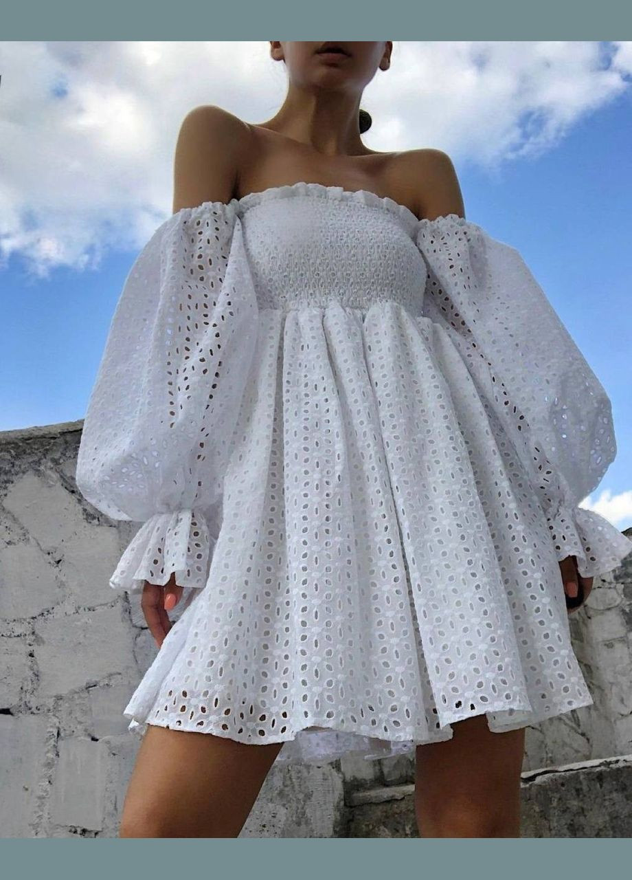 Білий жіноча сукня прошва No Brand