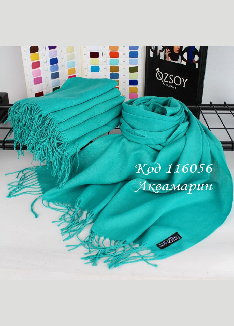 Шарф однотонный "Луиза" аквамарин 116056 Husta (322502171)