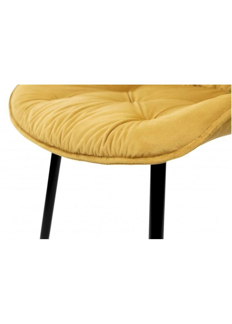 Кухонний стілець Prado велюр Каррі/Чорний Мікс Меблі 855255-01 855255 Мікс меблі (355468139)