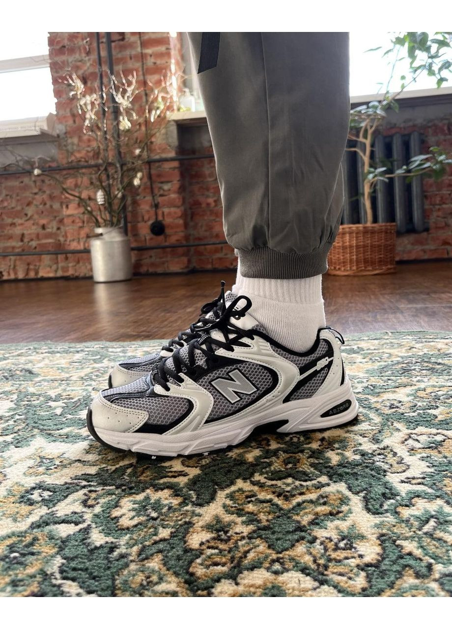 Сірі Осінні кросівки чоловічі new balance 530 grey black нью беланс 530 No Brand