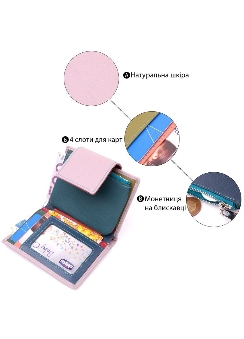 Интересное портмоне с монетницей для женщин из натуральной кожи 19452 st leather (329197552)