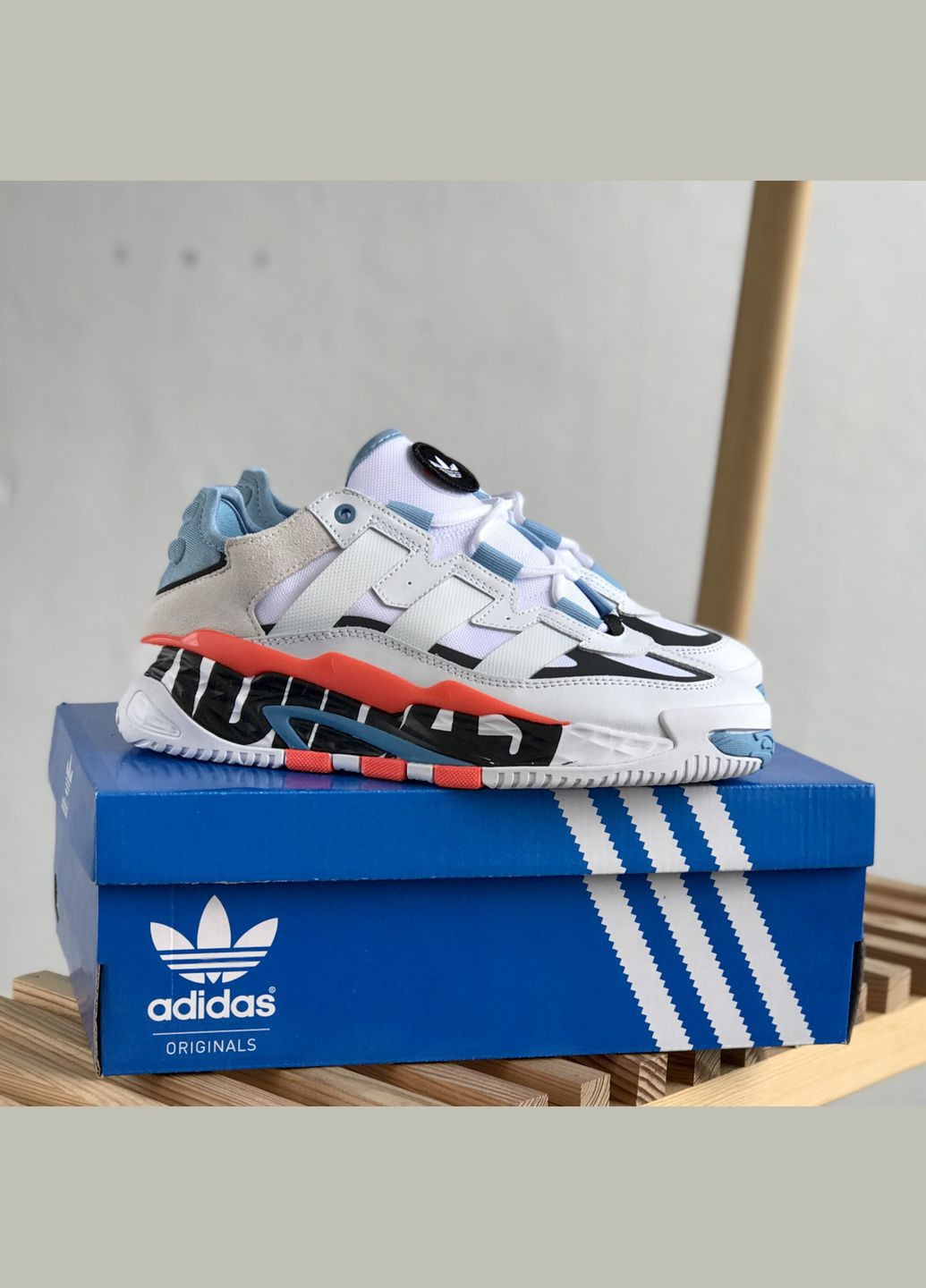 Білі Осінні кросівки чоловічі adidas niteball white | адідас найтбол білі No Brand