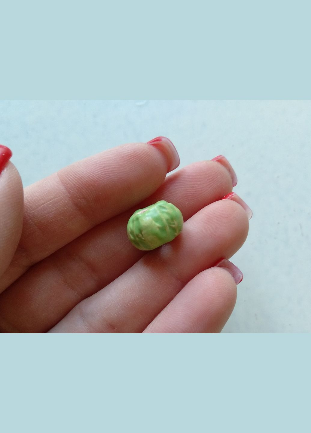 Керамічна намистина ручної роботи "Яскрава карамель №5" (салатова) Коти&Ангели (317350711)