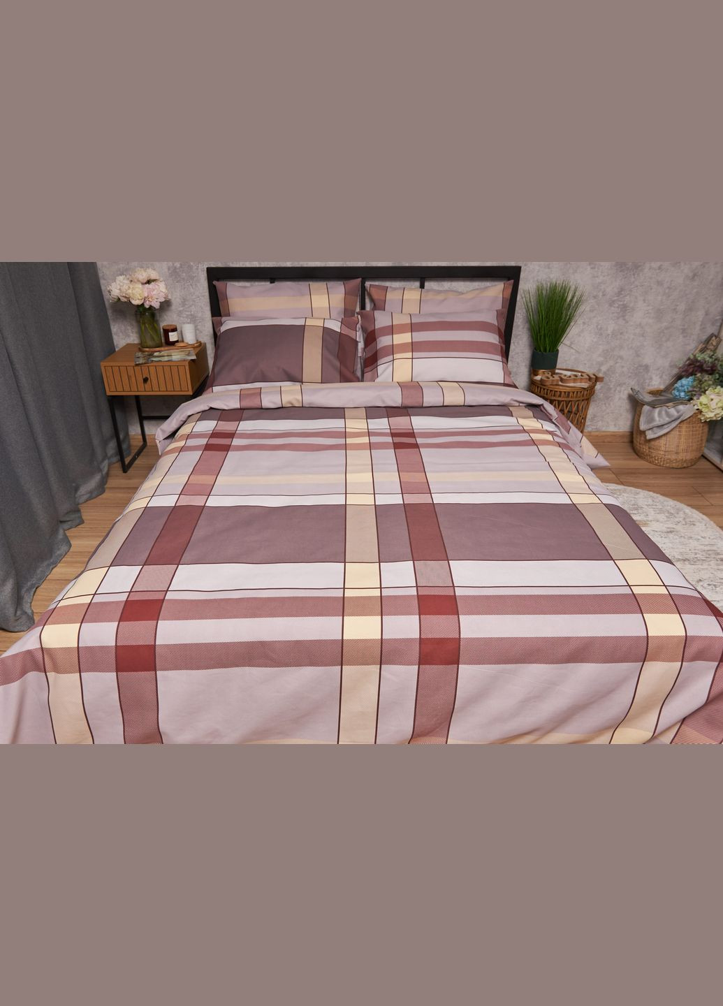 Комплект постільної білизни Микросатин Premium «» King Size 220x240 наволочки 2х50х70 (MS-820005216) Moon&Star Moon Rock (296910075)