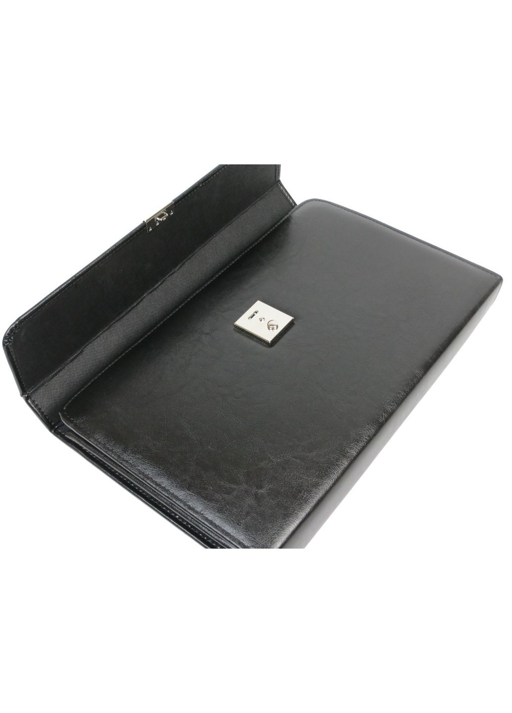 Папка-портфель зі шкірозамінника чорна JPB (361156769)