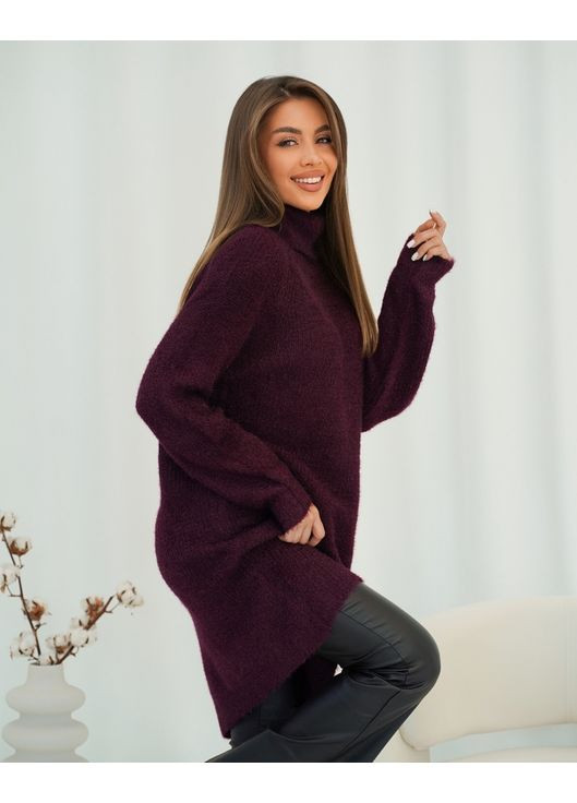 Фиолетовое повседневный, кэжуал платье-гольф свободного кроя платье-свитер Magnet однотонное