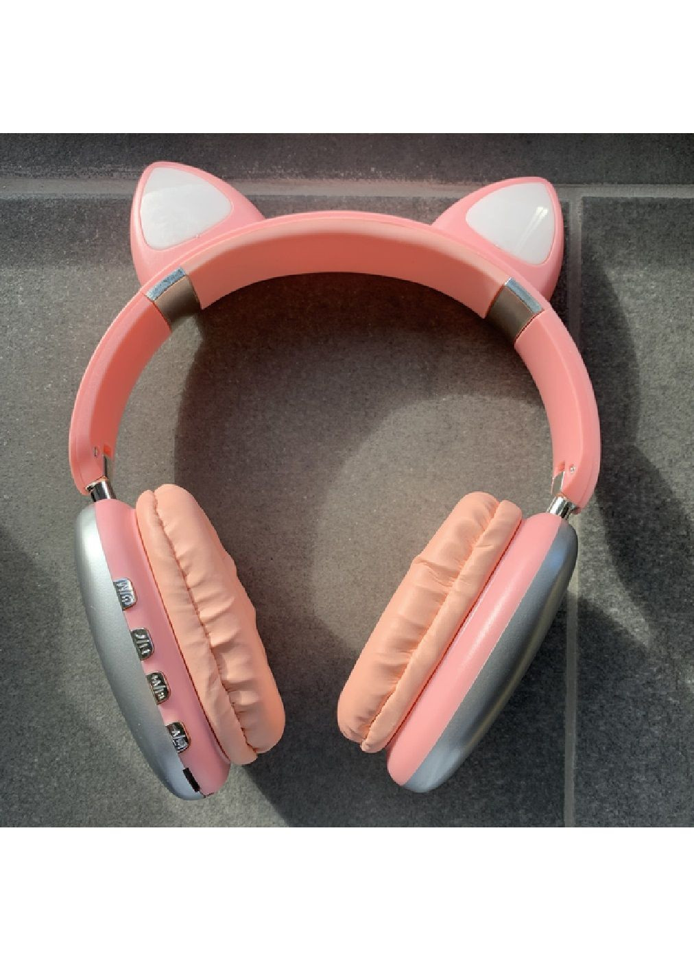 Беспроводные аккумуляторные Bluetooth наушники с кошачьими ушками до 10 часов работы 400 мА/ч (478381-Prob) Розовые Unbranded (304681298)