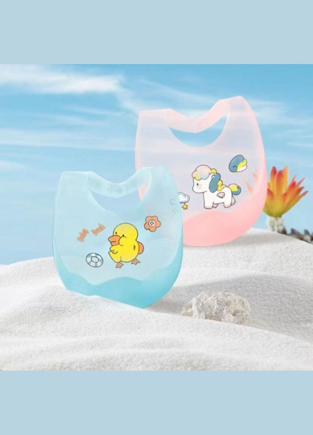 Легкий силіконовий нагрудник з кишенею No Brand (322137914)