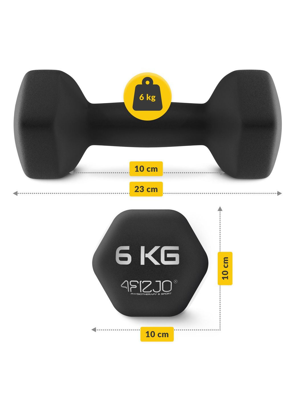 Гантели виниловые Classic 2 x 6 кг (P-5905973403191) 4FIZJO (303723229)