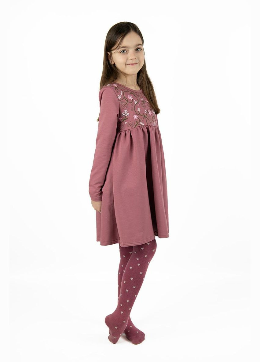 Рожево-лілова дитяча сукня для дівчинки ніжні квіти з вишивкою Україна (322641021)