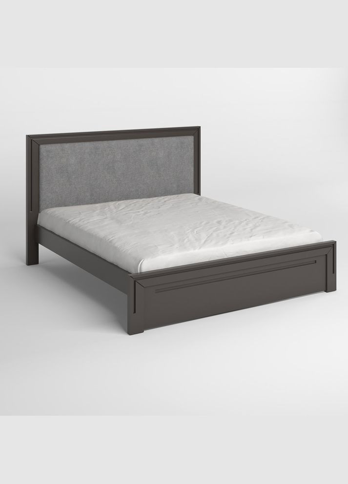 Двуспальная деревянная кровать Торонто Т4 (RAL9011)/Аляска 93 (серый) 160х190 см (MBG-9451) Mebigrand (368283024)