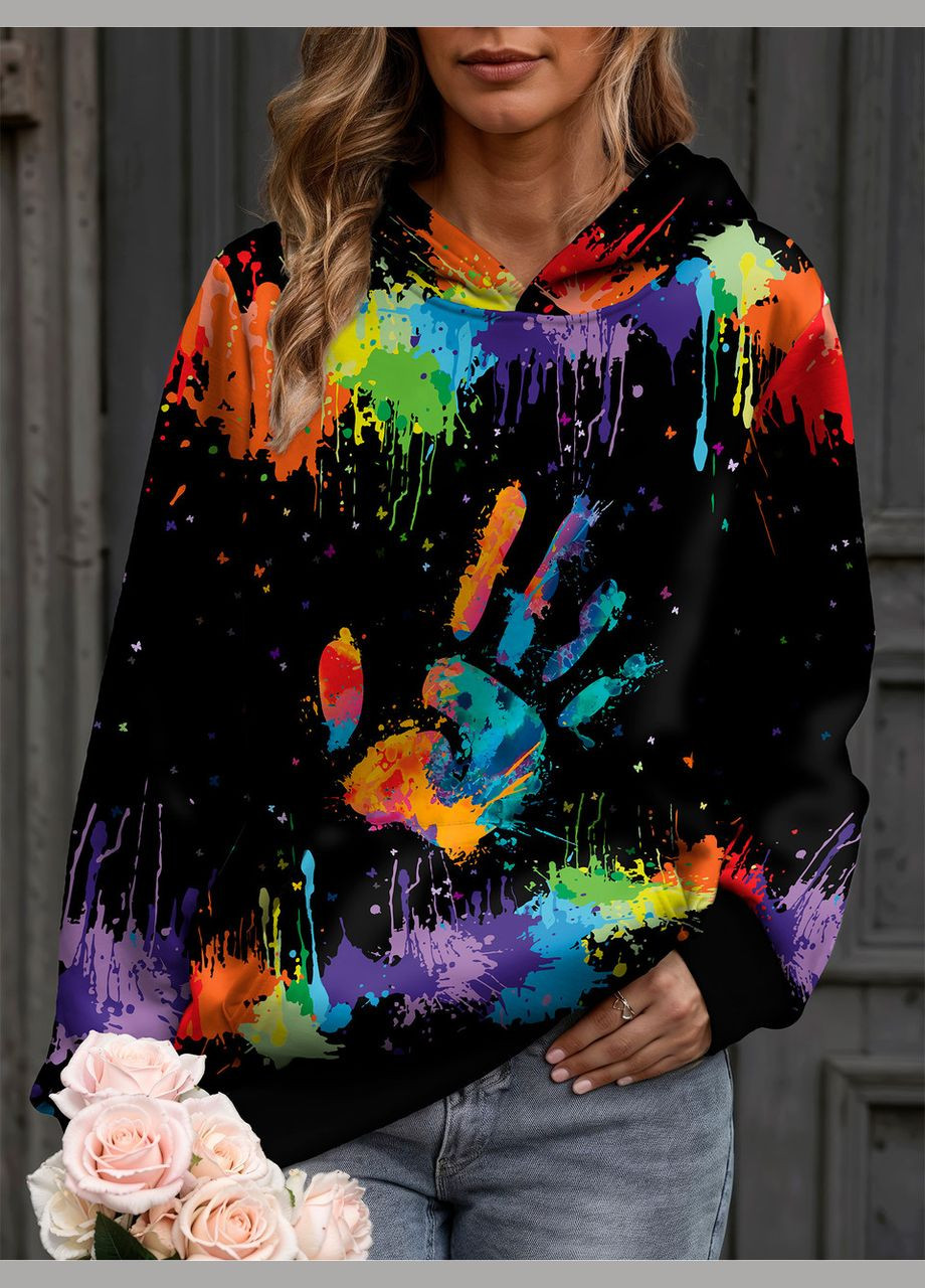 Жіноче худі з принтом руки Яскраво (323652205)