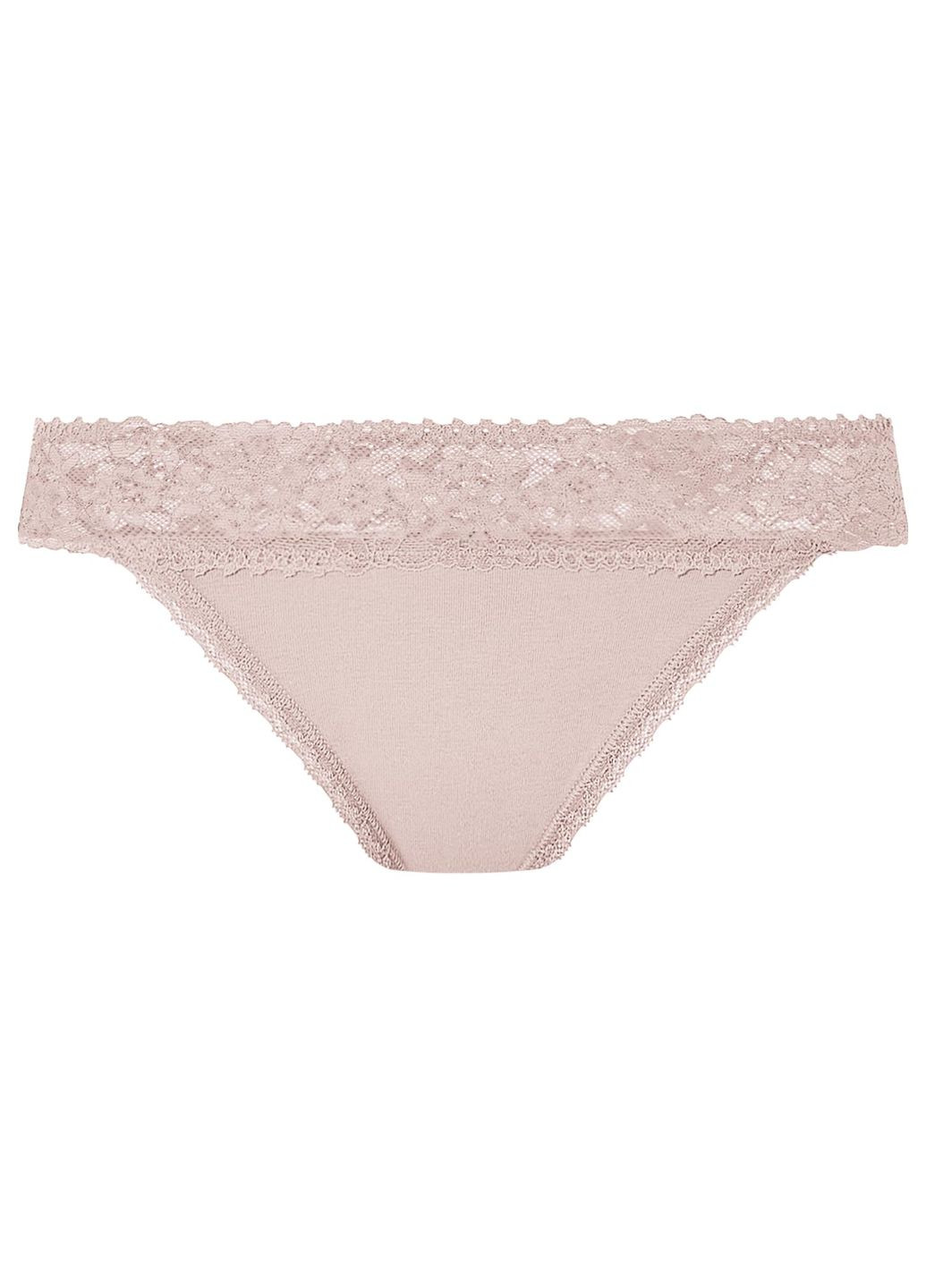 Трусики-стринги набір 5 шт. бавовняні мереживні для жінки LYCRA® 473571 рожевий Esmara С эластичным поясом (370563066)