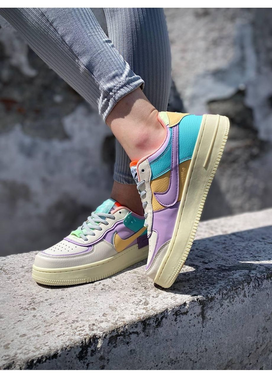 КРОСІВКИ ЖІНОЧІ NIKE AIR FORCE 1 SHADOW PALE IVORY 2.0 НАЙК АІР ФОРС 1 ПРЕМІУМ No Brand комбіновані демісезони (367175622)