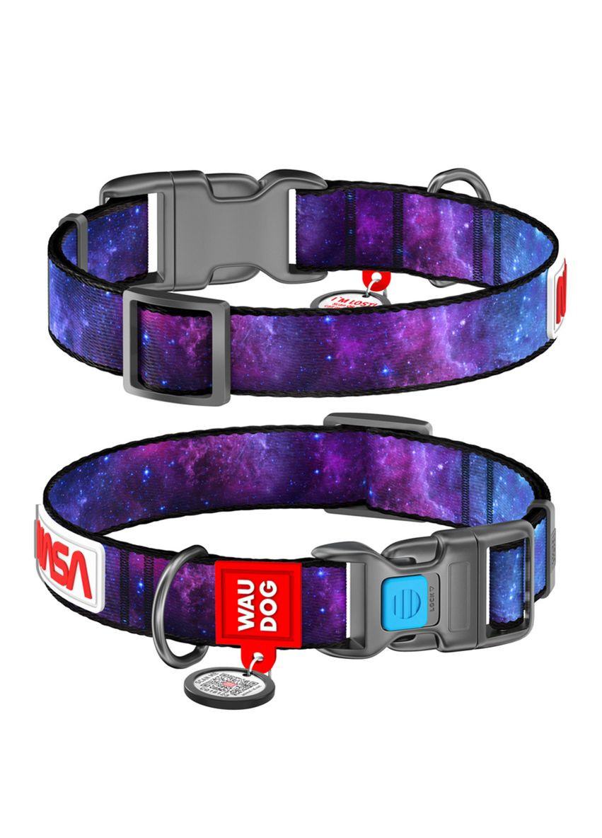 Ошейник для собак нейлоновый Nylon с QR паспортом, M, Ш 20 мм, Д 28-40 см WAUDOG (322642068)