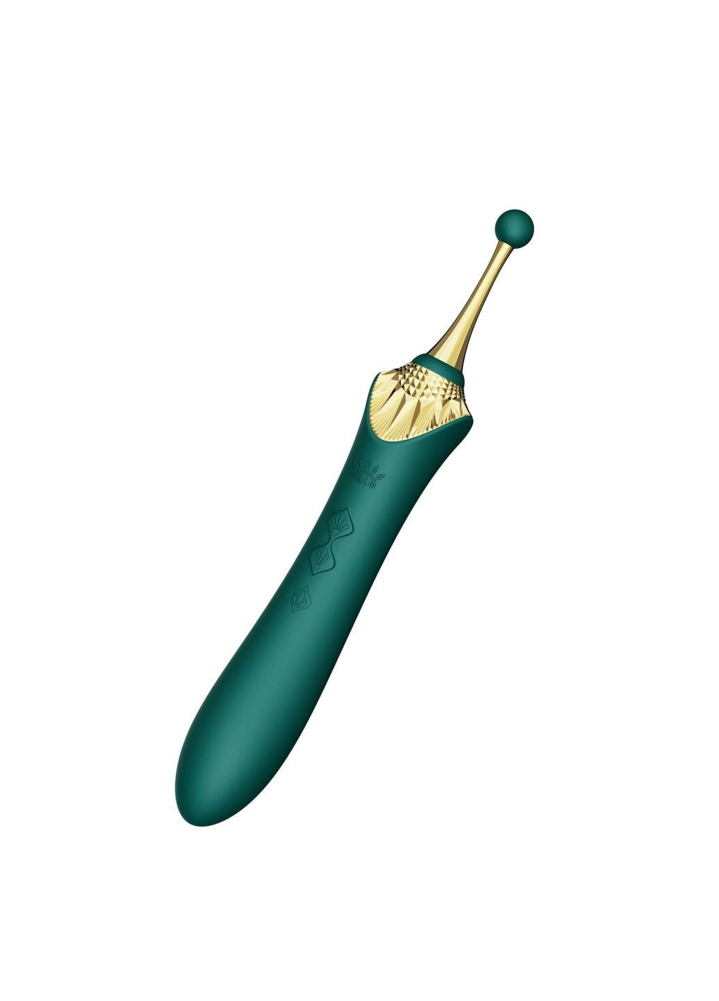 Мультифункциональный вибратор — Bess 2 Turquoise Green, 4 насадки, подогрев Zalo (315498321)